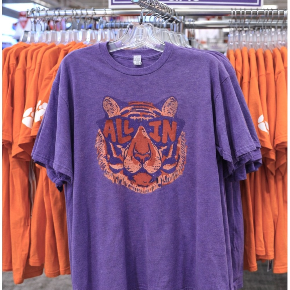 Men's Clemson Tigers Tee-Shirt All In Size XL Gameday Wear Tailgate